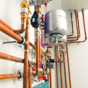 copper pipes in a home water system