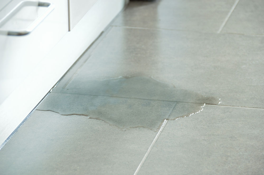 Flooded Floor In Kitchen From Water Leak Renton, WA