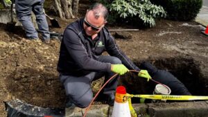 Ready Rooter technician working on sewer repairs